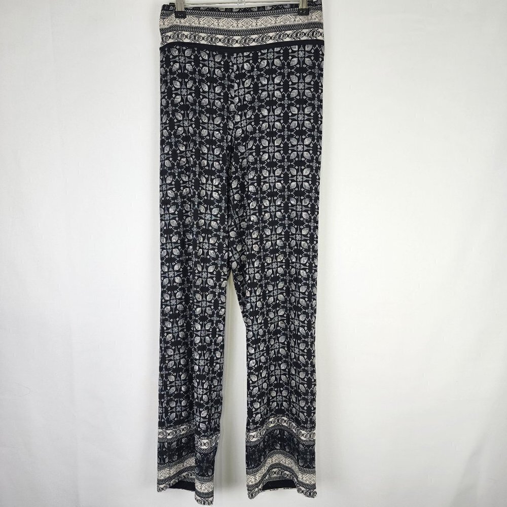 Sady & Lu Lightweight Loose Geometric‎ Pattern Pants S